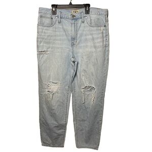 Madewell Jeans The Slouchy BoyJean Distressed Baggy Size 31